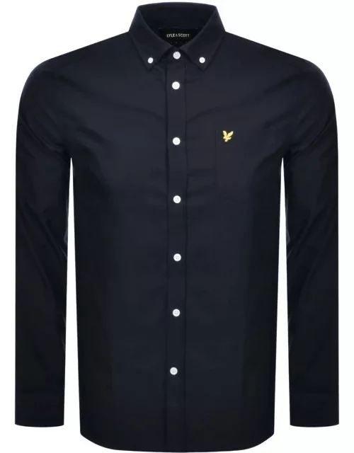Lyle And Scott Oxford Long Sleeve Shirt Navy