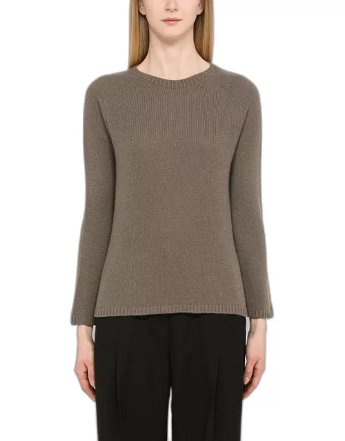 Dove-coloured wool and cashmere jumper