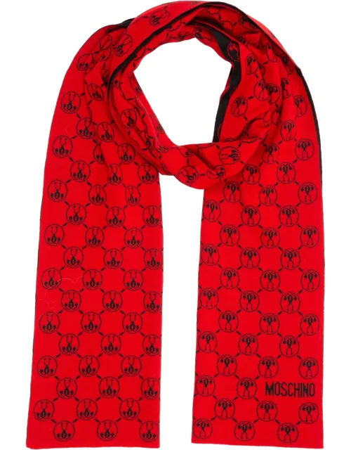 Double Question Mark Wool scarf