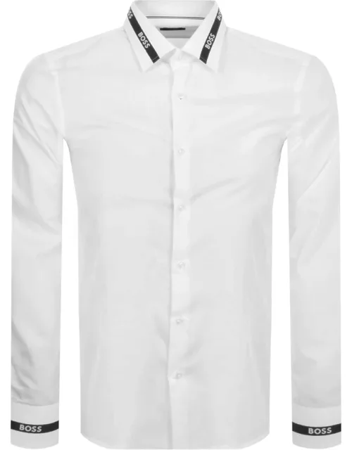 BOSS H Hank Kent Long Sleeve Shirt White