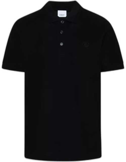 BURBERRY Black Cotton Eddie Polo Shirt