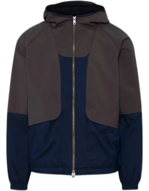 Z ZEGNA Blue And Brown Nylon Jacket