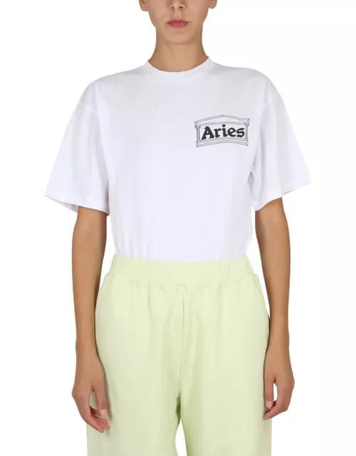 aries logo print t-shirt
