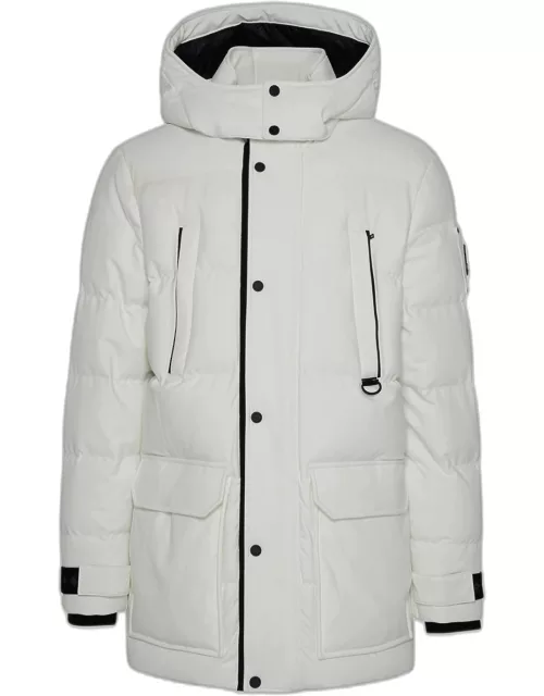 MOOSE KNUCKLES White Nylon Valleyfield Puffer Jacket