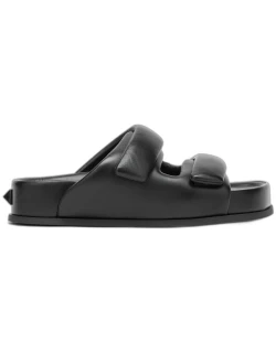 Slide Roman Stud sandals in black leather