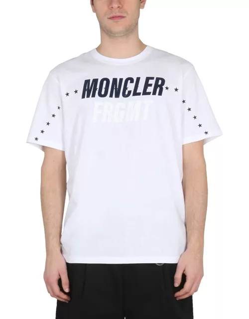 moncler genius t-shirt with logo 7 moncler frgmt hiroshi fujiwara