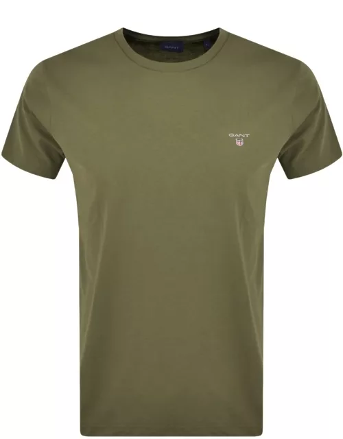 Gant Original Short Sleeve T Shirt Green