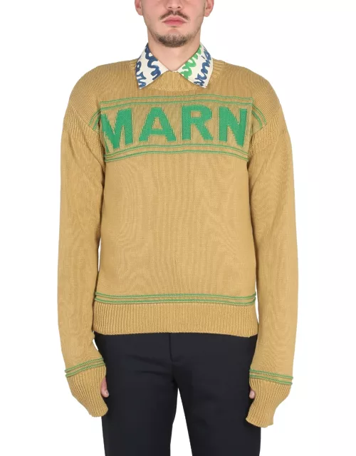 marni knit sweatshirt with logo