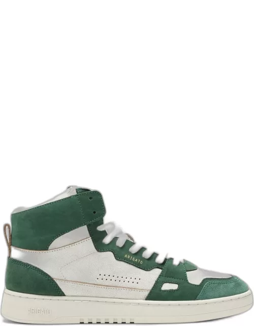 White and green Dice Hi sneaker