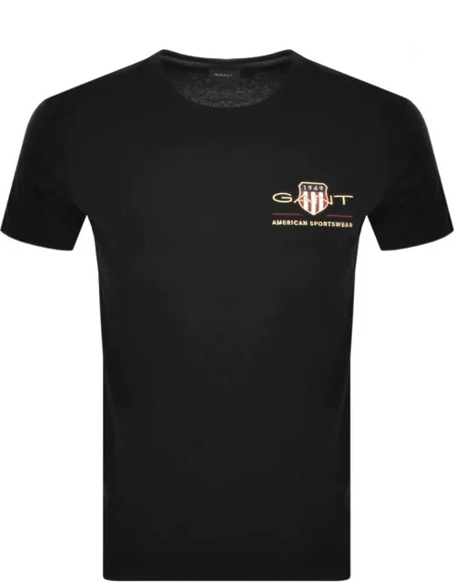 Gant Original Shield Crest T Shirt Black