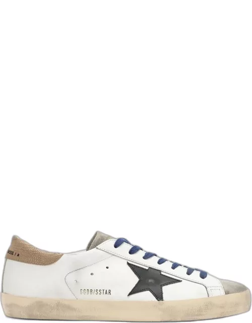 White/taupe/black Super-star low sneaker