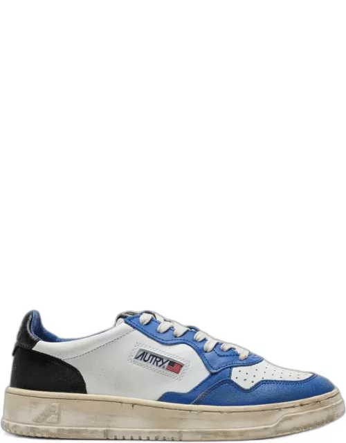 Medalist Super Vintager sneakers in white/blue/black leather