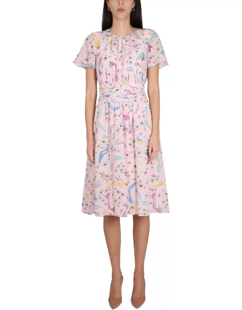 boutique moschino "heels and flowers" dres