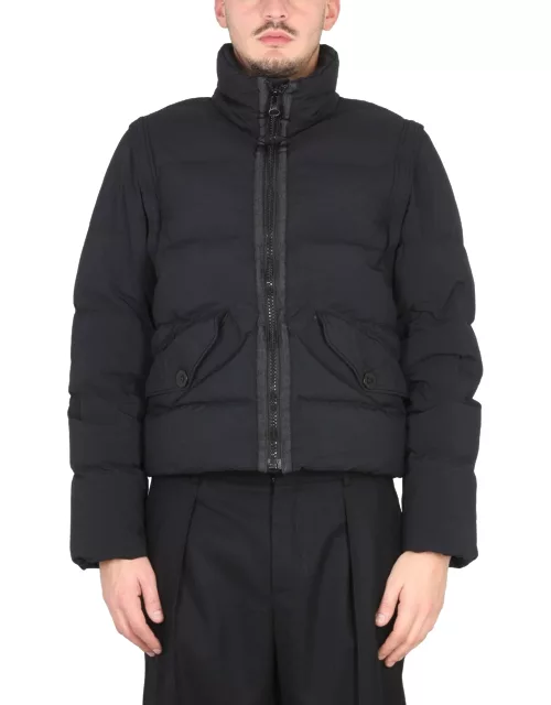 ten c down jacket with removable sleeve