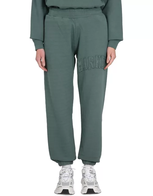 market pants with applied logo