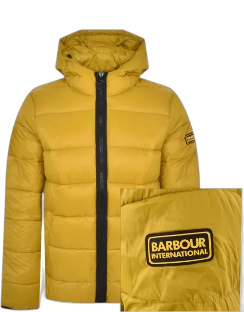 Barbour International Bobber Quilt Jacket Yellow