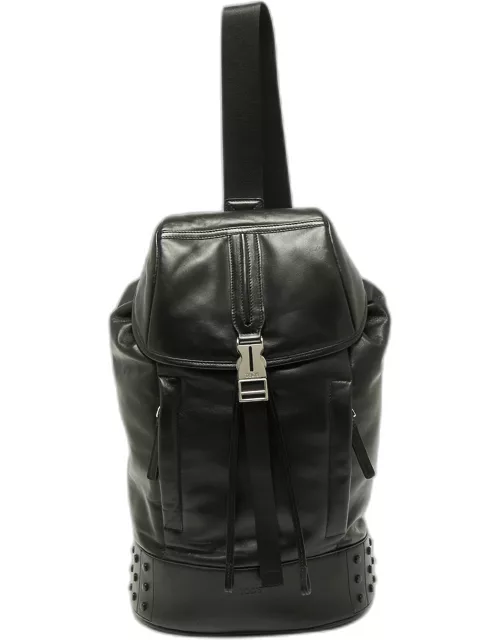 Tod's Black Leather Backpack