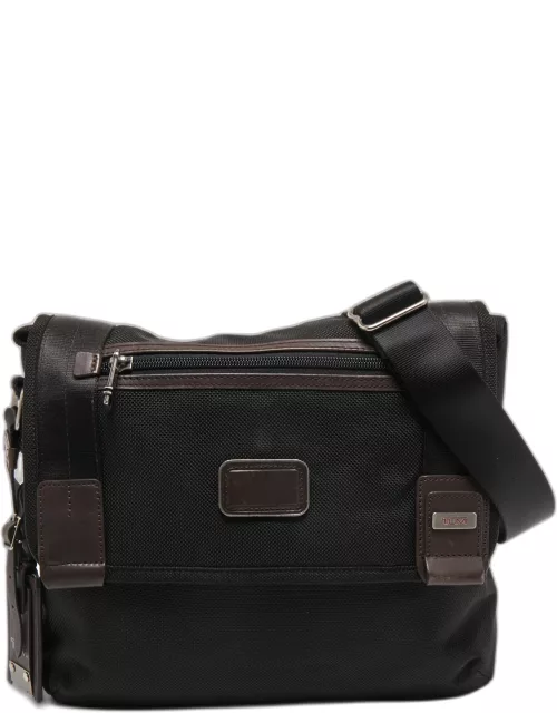 Tumi Black/Brown Nylon and Leather Alpha Bravo Beale Messenger Bag