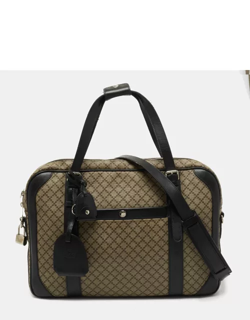 Gucci Beige/Ebony Diamante Supreme Canvas Brief Laptop Bag