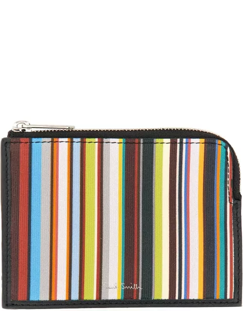 paul smith signature stripe zipper wallet
