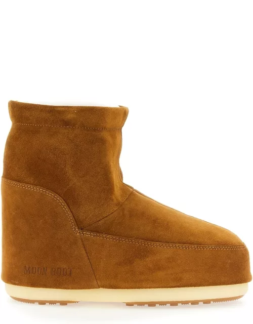 moon boot no lace tan suede boot