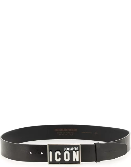 dsquared belt with logo buckle