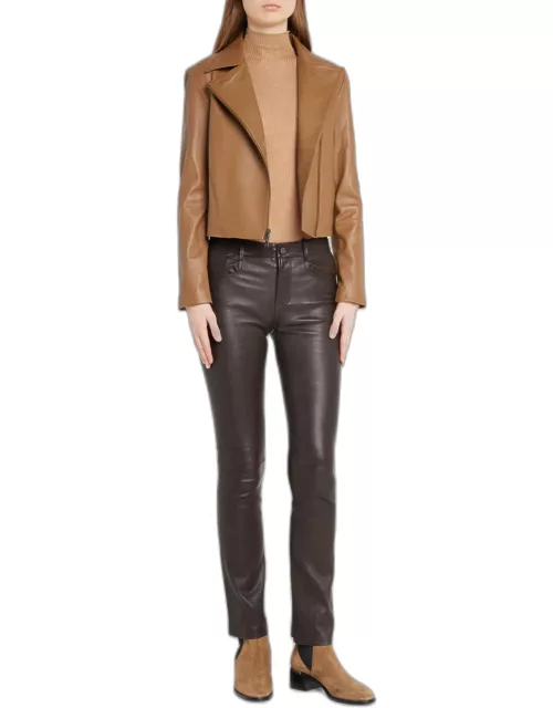 Bootcut Stretch Leather Pant