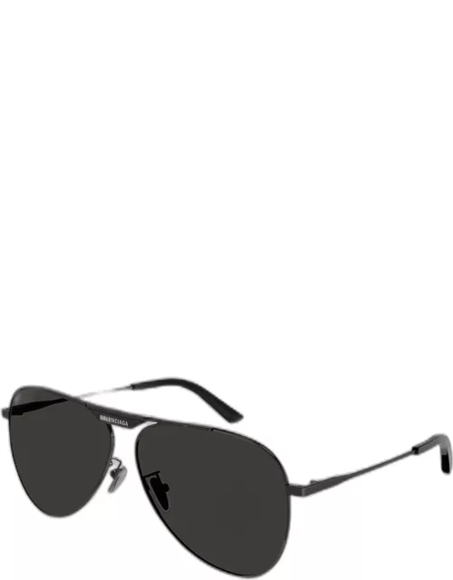 Men's Logo Top Bar Metal Aviator Sunglasse