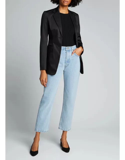 Tate Cropped Jeans with Contrast Panel