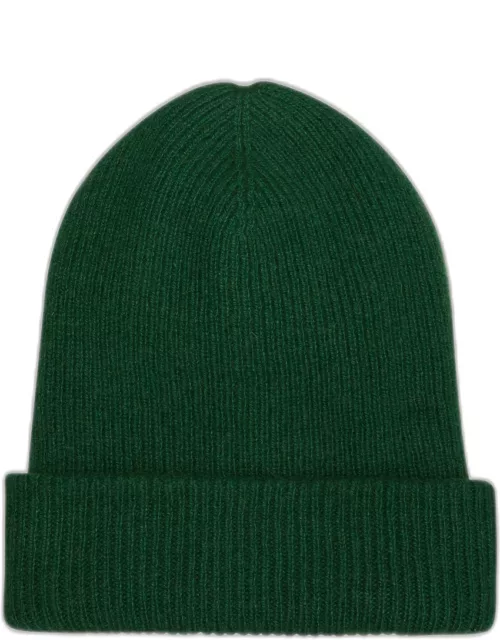 Men's Cashmere Rib-Knit Beanie Hat