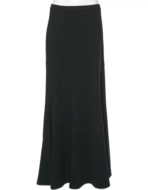 Boutique Moschino Black Crepe Maxi Skirt