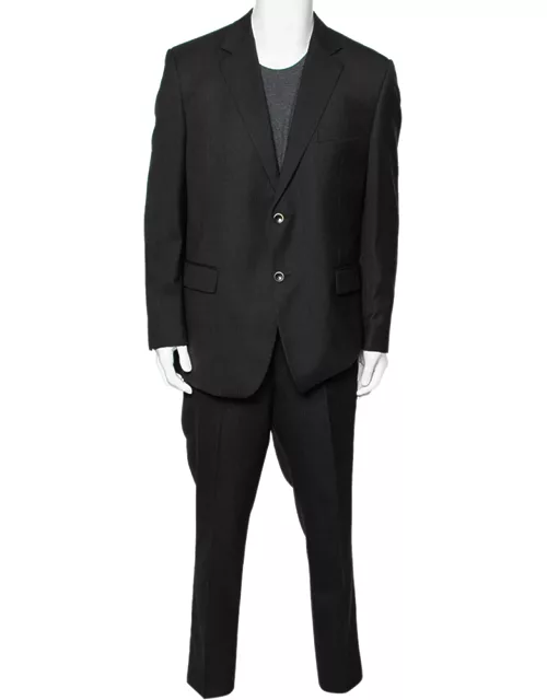 Balmain Vintage Charcoal Grey Wool Regular Fit Single Breasted Suit