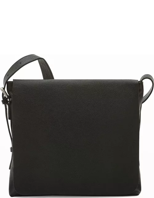 Men's Brolio Leather Messenger Bag