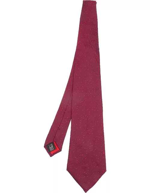 Dunhill Red Star Patterned Silk Jacquard Tie