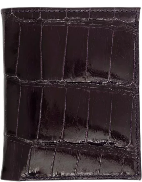 Men's Glazed Alligator Leather Bifold Wallet