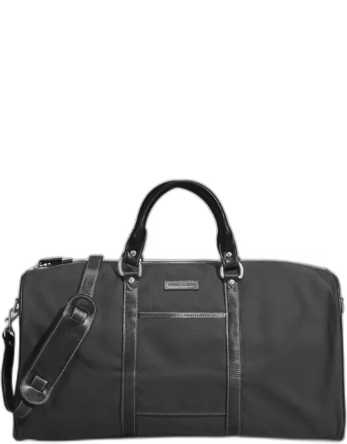 Men's Nylon and Leather Field Duffel Bag