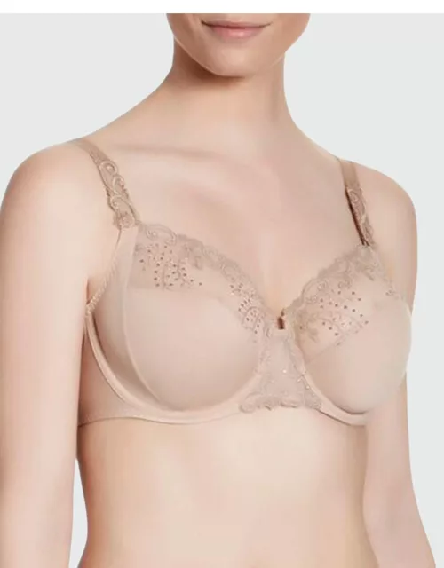 Delice Floral-Embroidered Full Cup Bra
