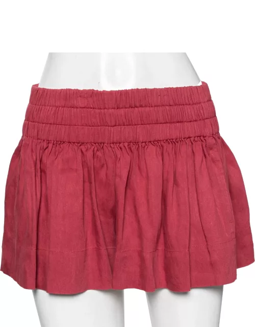 Isabel Marant Etoile Red Linen Blend Shorts