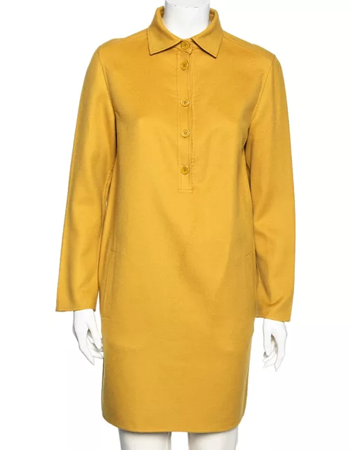 Loro Piana Mustard Yellow Cashmere Long Sleeve Dress