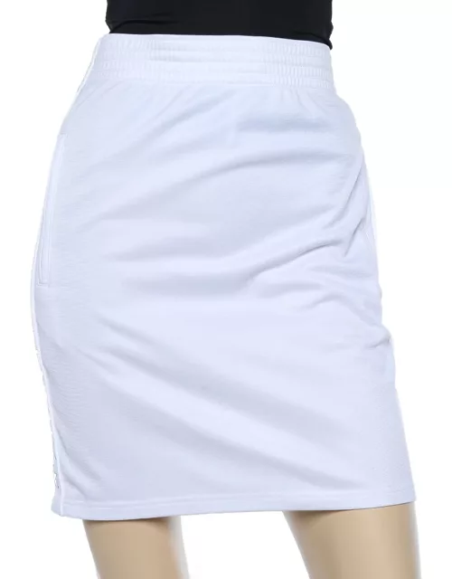 Givenchy White Jersey Logo Detail Track Mini Skirt