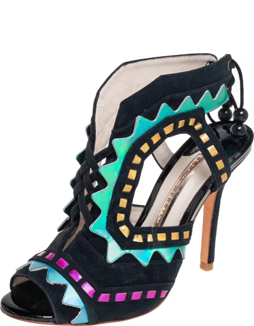 Sophia Webster Multicolor Suede And Leather Riko Cutout Sandal