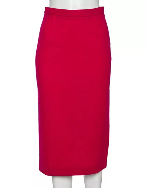 Roland Mouret Limited Edition Pink Wool Crepe Arreton Pencil Skirt