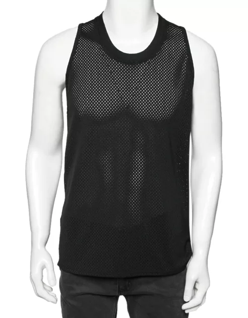 Fear of God Black Perforated Knit Sleeveless T-Shirt