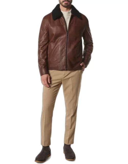 Men's Truxton Leather/Shearling Jacket