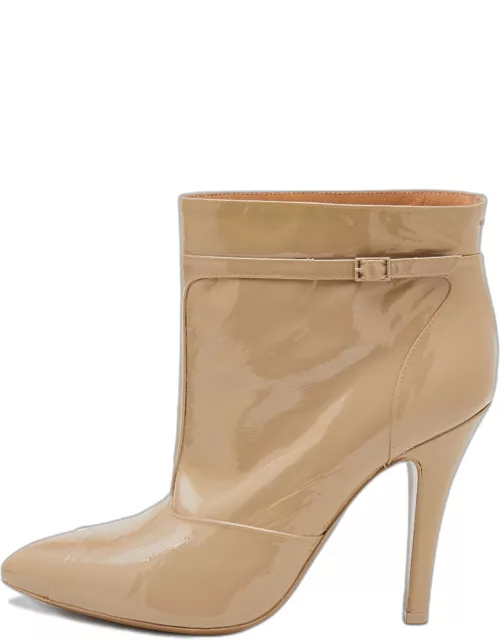 Maison Martin Margiela Beige Patent Leather Ankle Boot