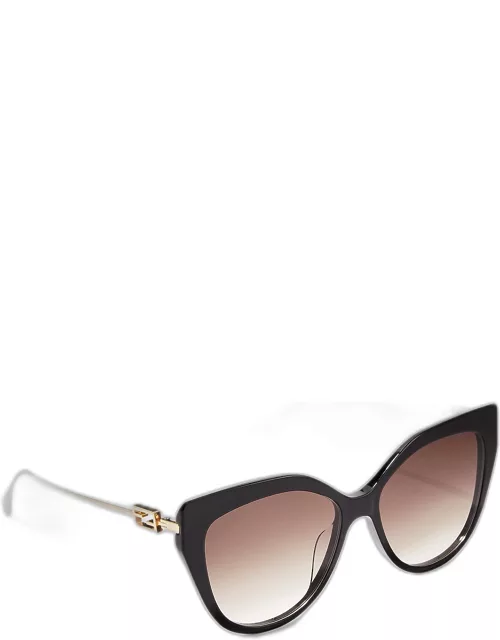 Iconic Baguette Metal Cat-Eye Sunglasse