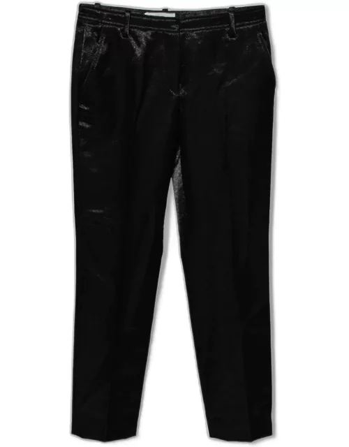 Versace Collection Black Textured Wool Pants