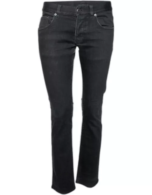 Prada Black Denim Tapered Fit Jeans