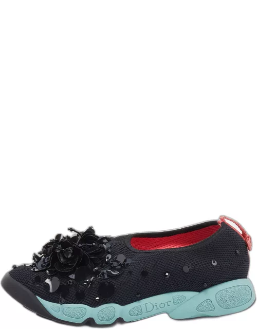 Dior Black Mesh Fusion Embellished Slip On Sneaker
