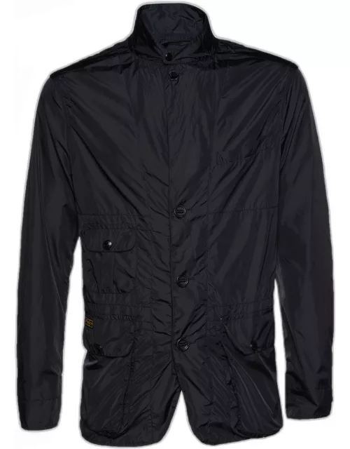 Polo Ralph Lauren Black Synthetic Zip and Button Front Jacket